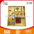 Animal alphabet wooden stamps with rubber